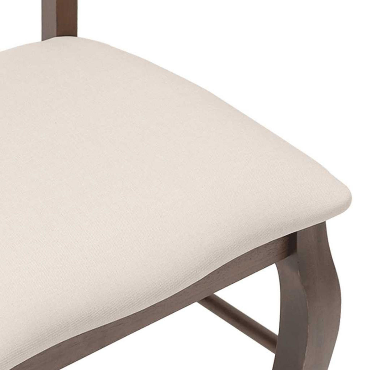 ESSZIMMERSTÜHLE Resz mit Kissen 2er-Set Braun-Creme - Creme, Holz (48/99/53.5cm) - DELUKE