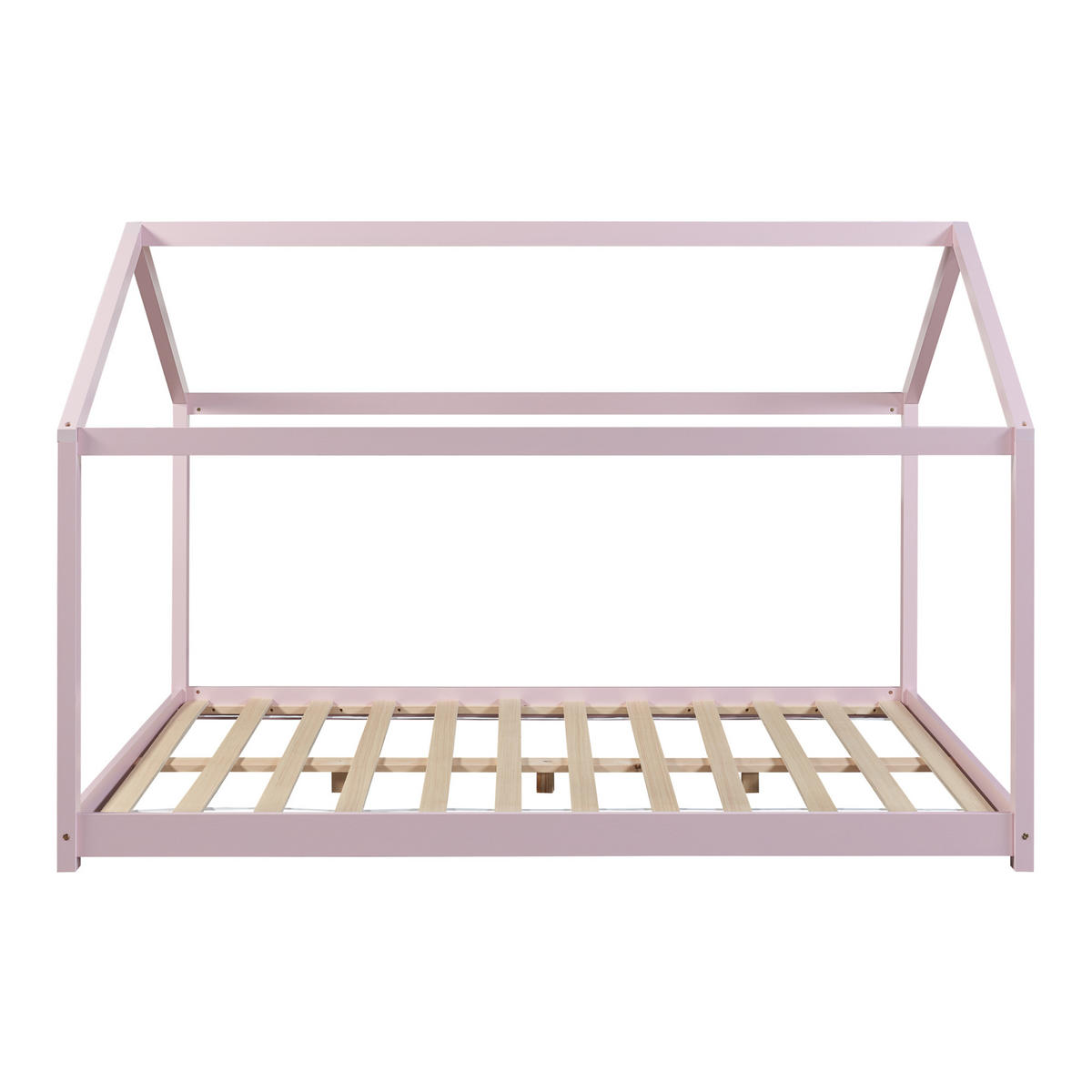 HAUSBETT Cerro - Rosa, Holz (120/200cm) - [en.casa]