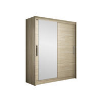SCHWEBETÜRENSCHRANK Westa VI - Silberfarben/Sonoma Eiche, Holzwerkstoff/Metall (150/200/58cm) - MIRJAN24