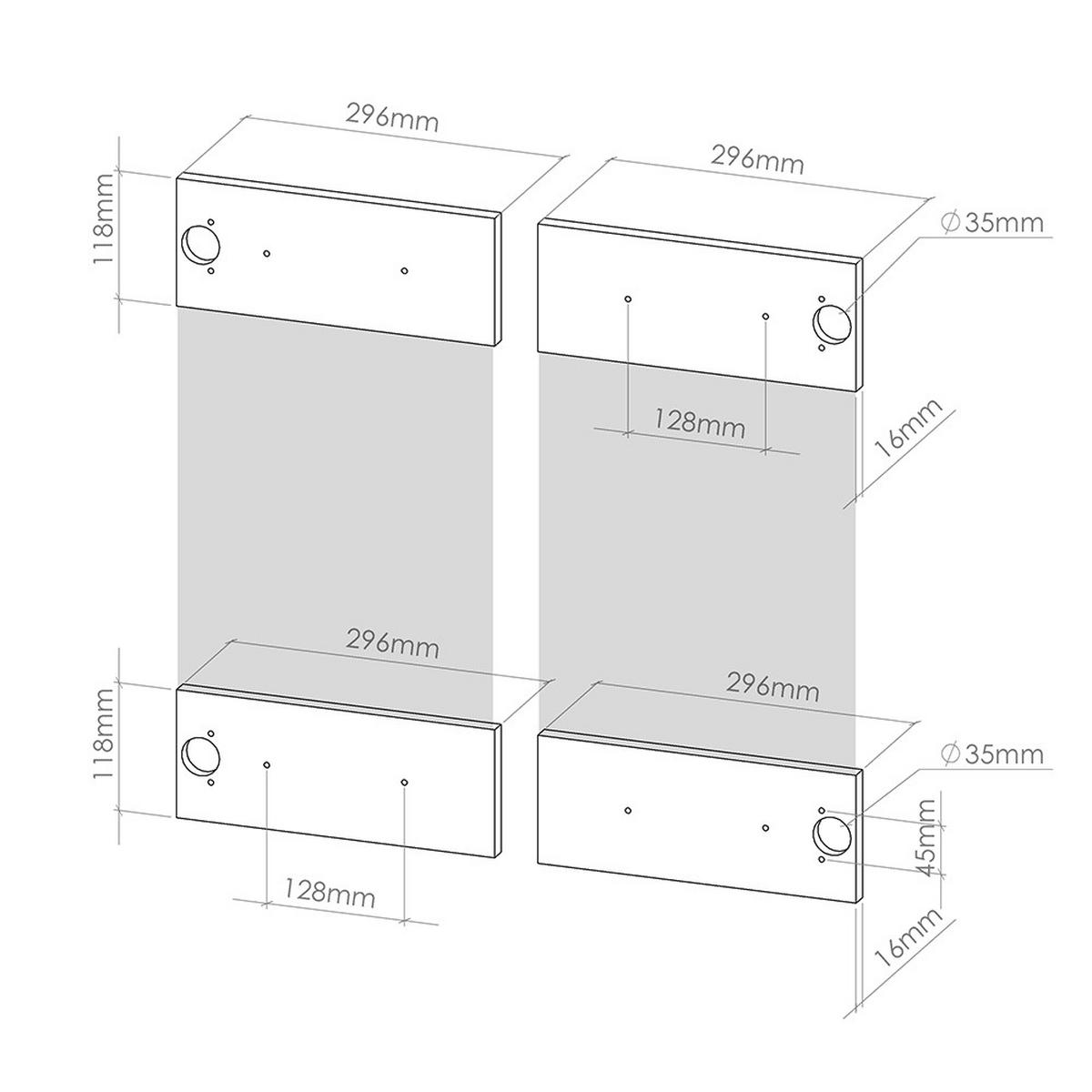 KÜCHENFRONT R-Line Goldkraft Eiche 59.2 x 59 cm Möbelfront für den Hängeglasschrank - Honigeiche, Holzwerkstoff (59.2/59/1.6cm) - Vicco