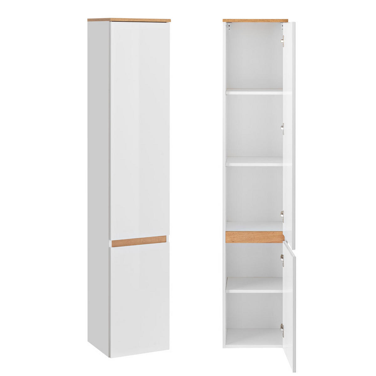 BADMÖBEL-SET 5-TLG. Bermuda-56 - Weiß, Holzwerkstoff (135/200/45cm) - Lomado