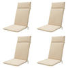 GARTENSTUHLKISSEN Canvas 120/50 cm 4er-Set - Beige, Textil (50/8/120cm) - Madison