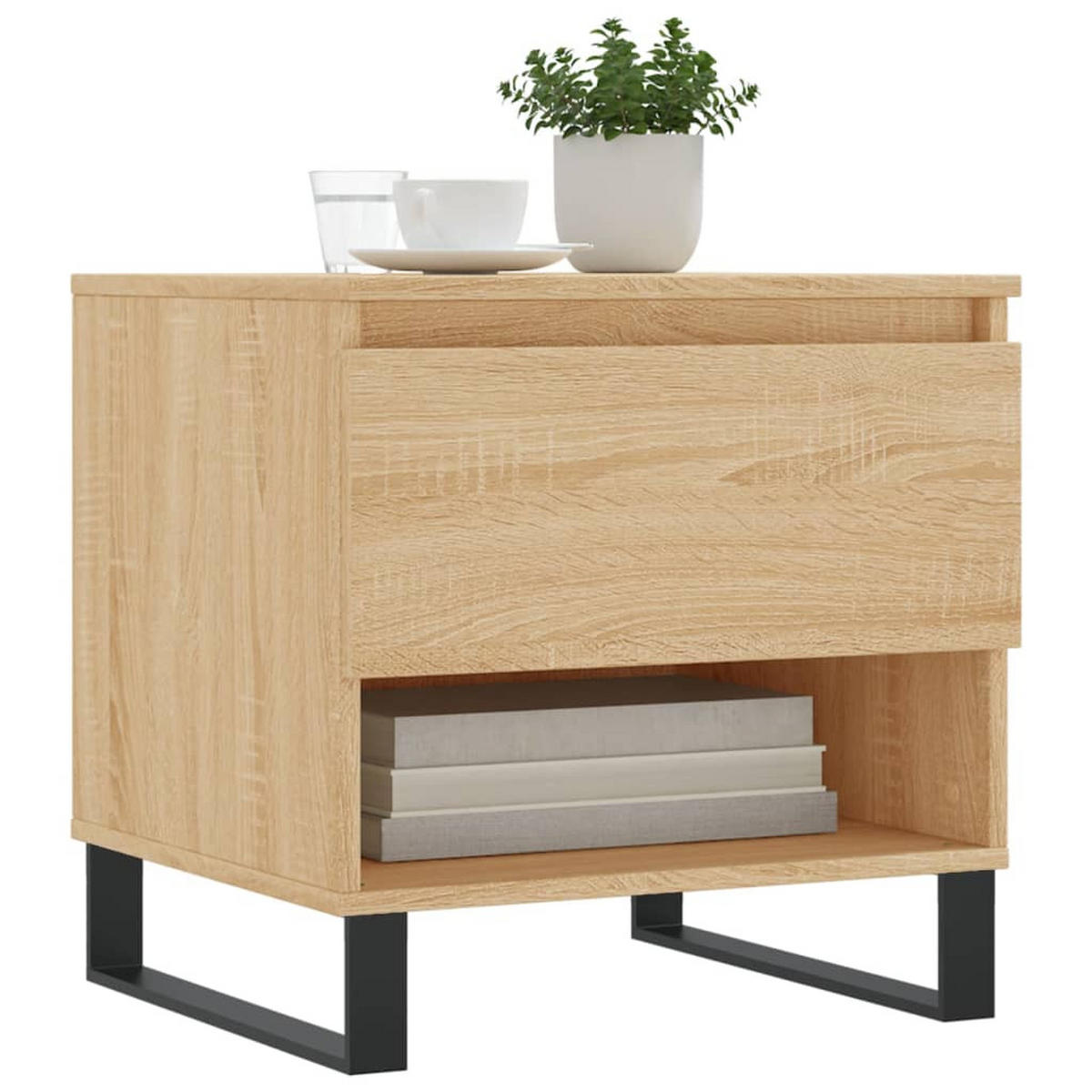 COUCHTISCHE 2 Stk. Sonoma-Eiche 50x46x50 cm Holzwerkstoff - Braun, Holzwerkstoff (50/46/50cm) - furnicato