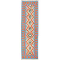 HANDWEBTEPPICH Kelim Gashgai Rot 198/58 cm Schurwolle - Rot, Textil (58/198cm) - Looma