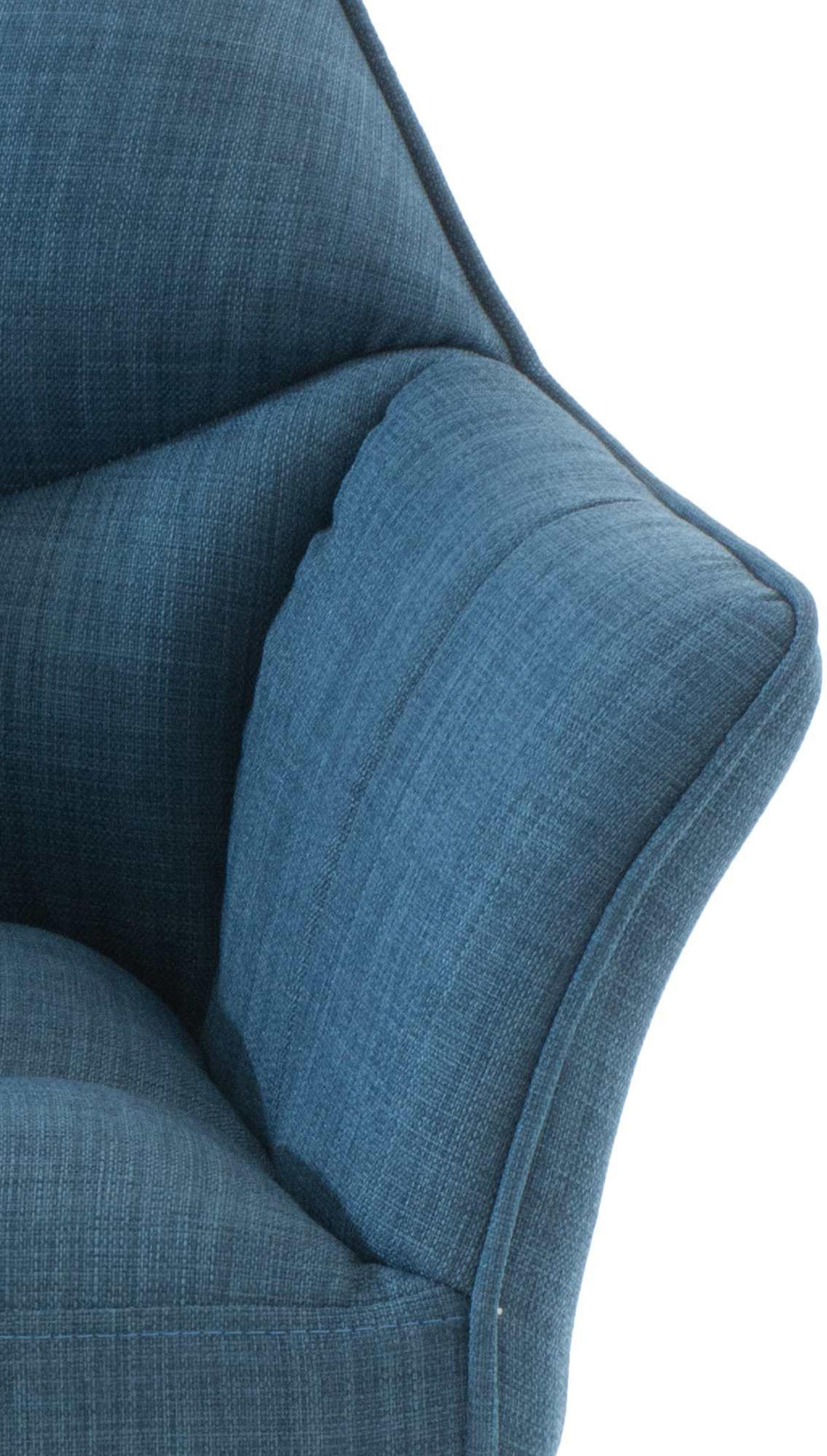 SESSEL Stoff blau - Blau/Schwarz, Textil/Metall (64/75/48cm) - CLP