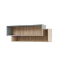 WANDREGAL Nova in Grau und Eiche ca. 115 × 40 × 25 cm - Grau, Holzwerkstoff (115/40/25cm)