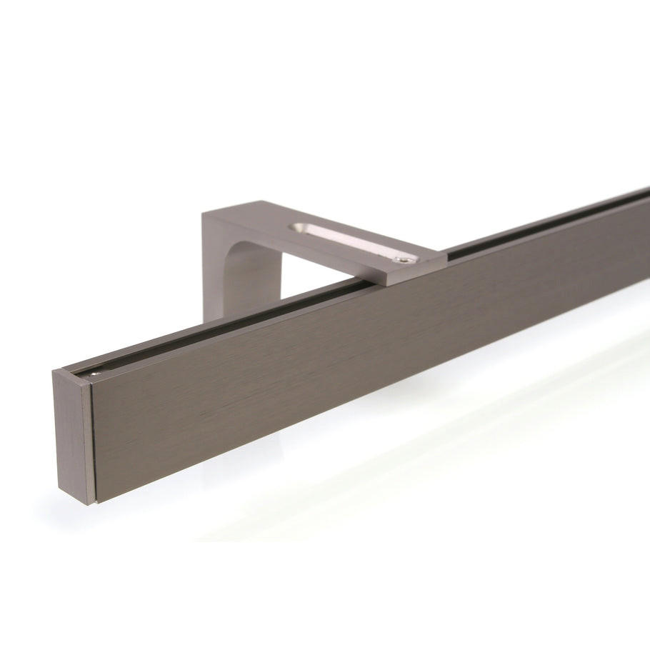 GARDINENSCHIENE 1-lauf Loft 80cm - Silberfarben, Metall (80cm) - Deco-Raum