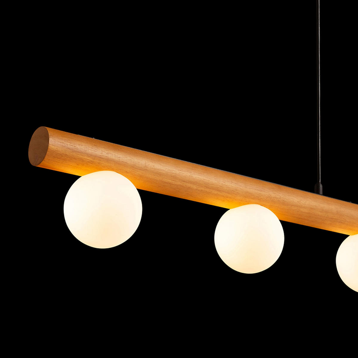 PENDELLEUCHTE NOCTIS Holz 35 W - Eichefarben, Metall (30/30/120cm) - Rendl