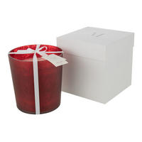 DUFTKERZE M-CHIC - Glas - Rot - L - 140 Std. - Rot, Glas (21/22cm) - J-Line