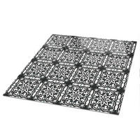 TISCHPLATTE 50x50 cm – Gefliestes Muster - Schwarz, Glas (50/50/0.4cm) - Wallfluent