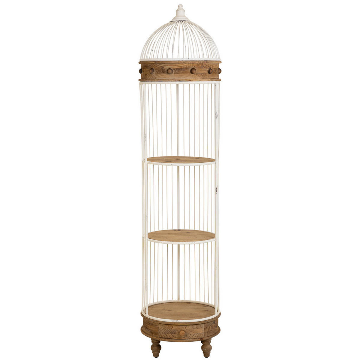 REGAL aus Holz und Metall 40x40x176 cm - Braun, Metall (40/176/40cm) - Wanderlust