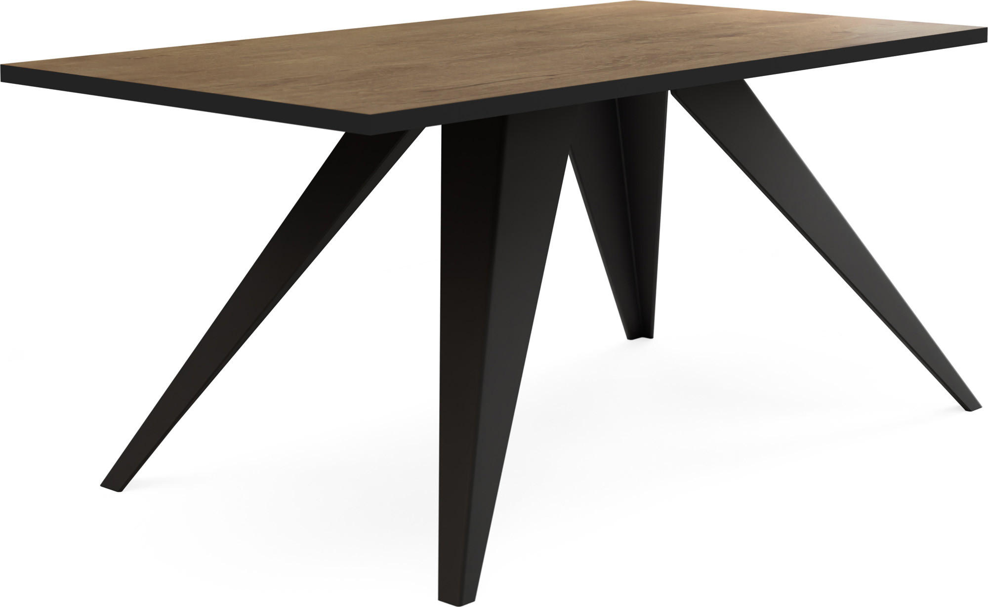 COUCHTISCH Vance rechteckig, Lefkas Eiche 120/60/48 cm - Alteiche/Schwarz, Holzwerkstoff/Metall (60/120/48cm) - WFL GROUP