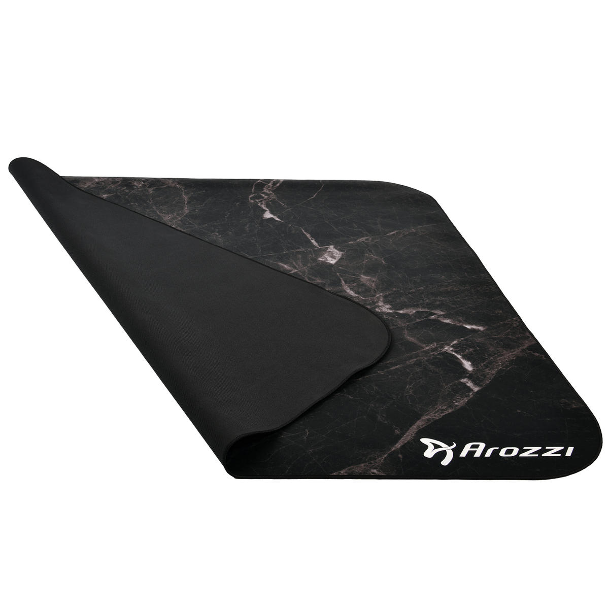 BODENSCHUTZMATTEN Zona Quadrat 116 cm Schwarzer Marmor - Schwarz, Textil (116/116cm) - Arozzi