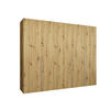 DREHTÜRENSCHRANK 202/250/52 5-türig - Kaschmir/Eiche Artisan, Holz (250/202/52cm) - Abiks Möbel