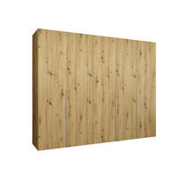 DREHTÜRENSCHRANK 202/250/52 5-türig - Kaschmir/Eiche Artisan, Holz (250/202/52cm) - Abiks Möbel