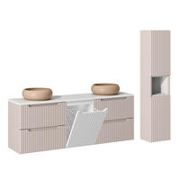 KOUPELNOVÝ NÁBYTEK 160.4cm Riva 2er-Set Kašmír - béžová, kompozitní dřevo (160.4/59/40cm) - Petits-meubles