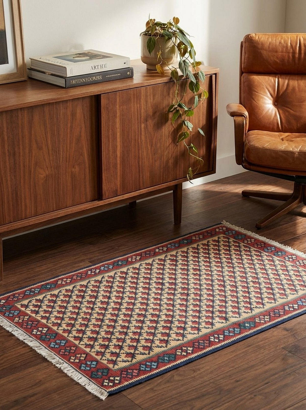 HANDWEBTEPPICH Kelim Senneh Mehrfarbig 145/97 cm Schurwolle - Multicolor, Textil (97/145cm) - Looma