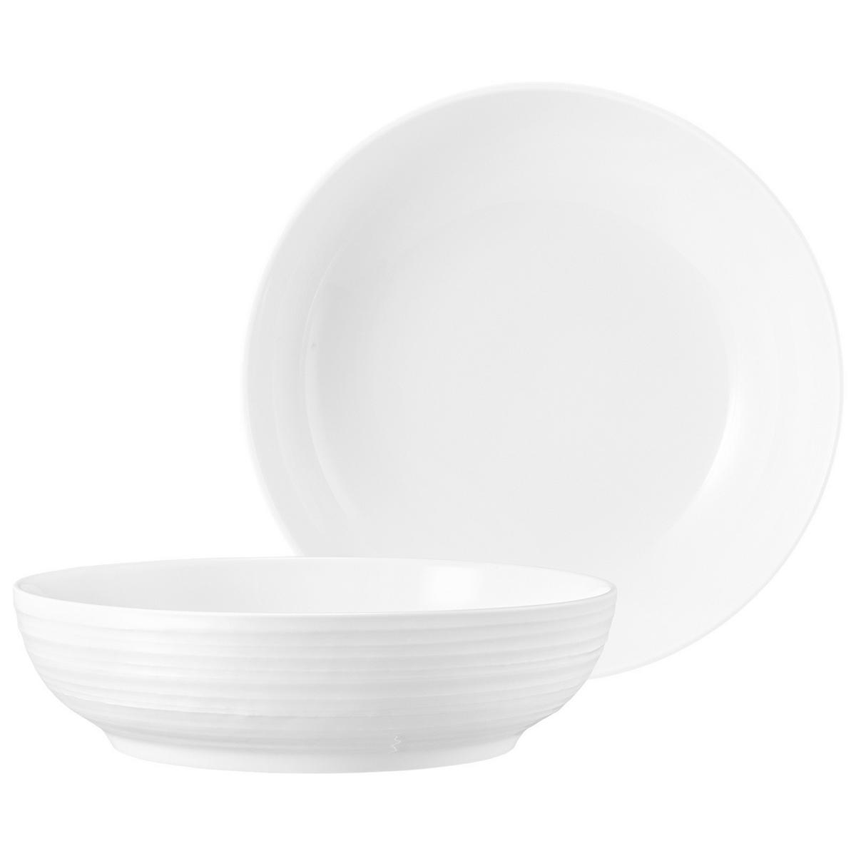 FOODBOWL Terra Weiß ø 25,5 cm 2er Set - Weiß, Keramik (25.5cm) - Seltmann Weiden