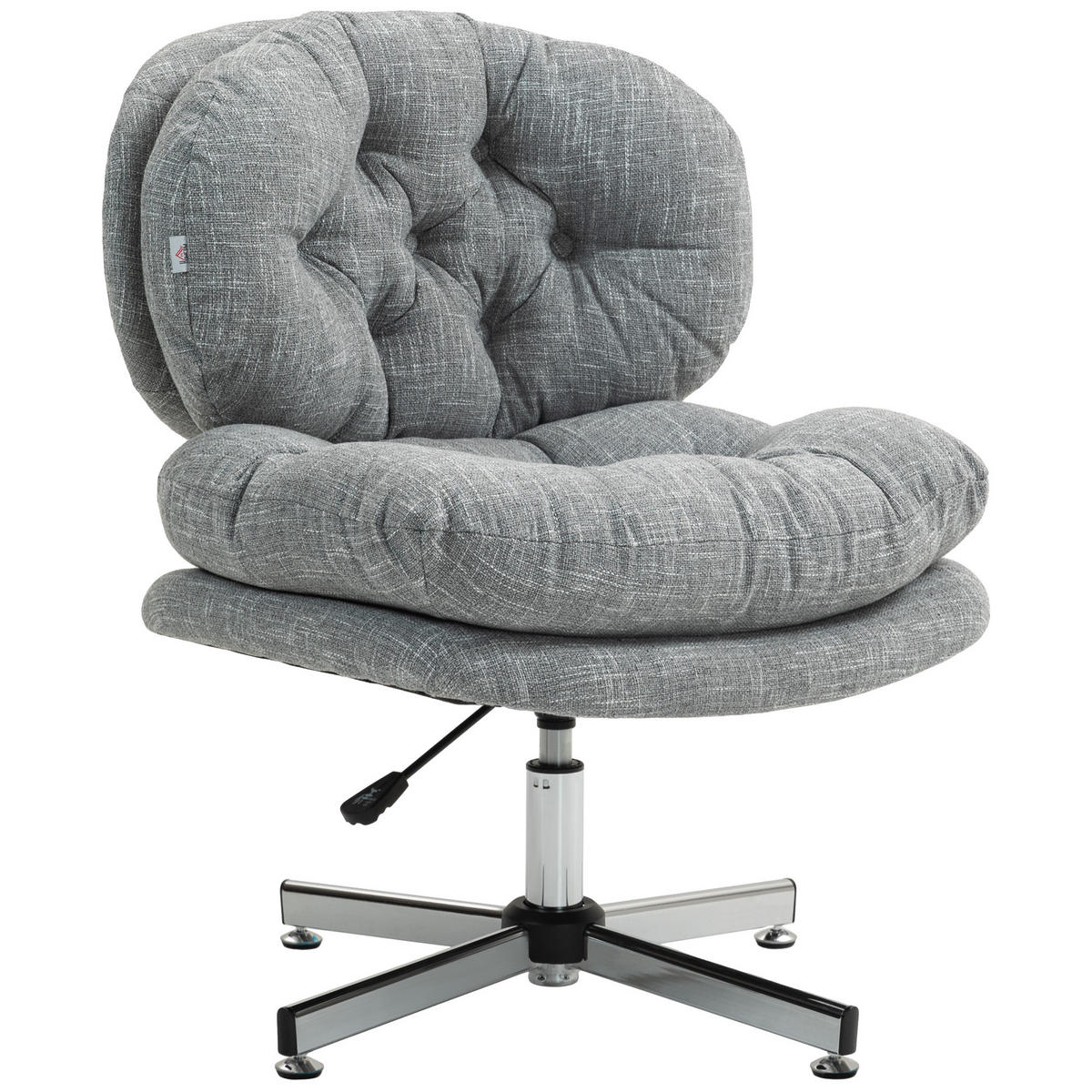 BÜROSTUHL DE-05150 Breiter Sitz ohne Armlehnen, höhenverstellbar Grau - Grau, Metall (65/94/65cm) - ComfortXL