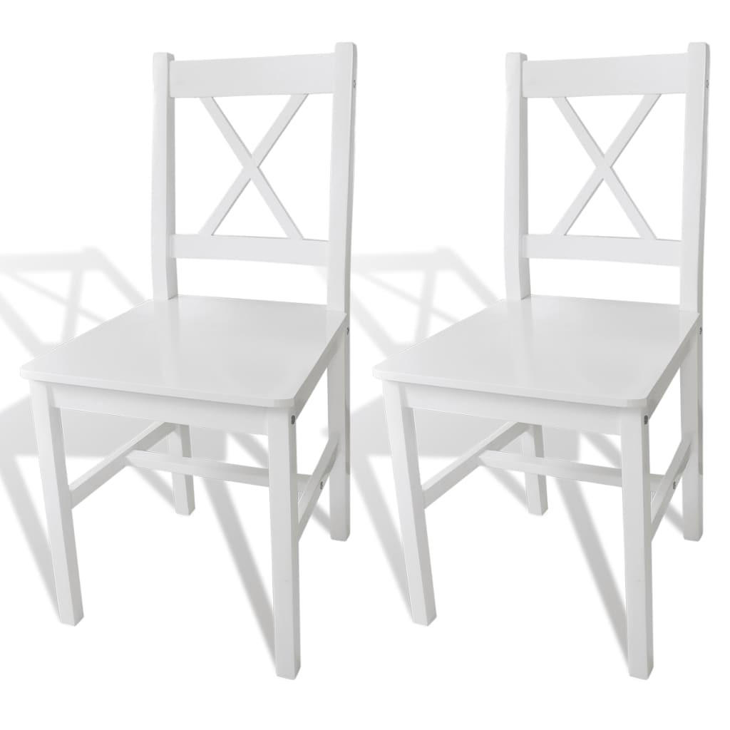 vidaXL Esszimmerstühle Weiß 45.5x85.5x41.5 cm