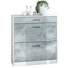 SCHUHSCHRANK Elvas Front in Beton Oxid Optik - Hellgrau, Holzwerkstoff (89/95.5/27cm) - Vladon