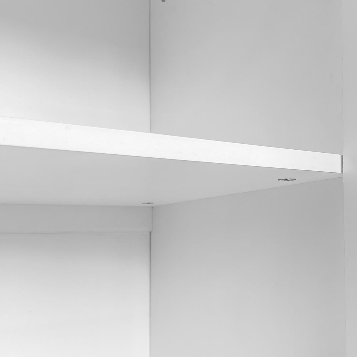 SIDEBOARD in Weiß Kommode mit 2 Türen Vakuum Design Metallgriffen Rahmenbeinen für Wohnzimmer Flur Esszimmer B80/T40/H80cm - Schwarz/Weiß, Holzwerkstoff/Metall (80/80/40cm) - STILVORA