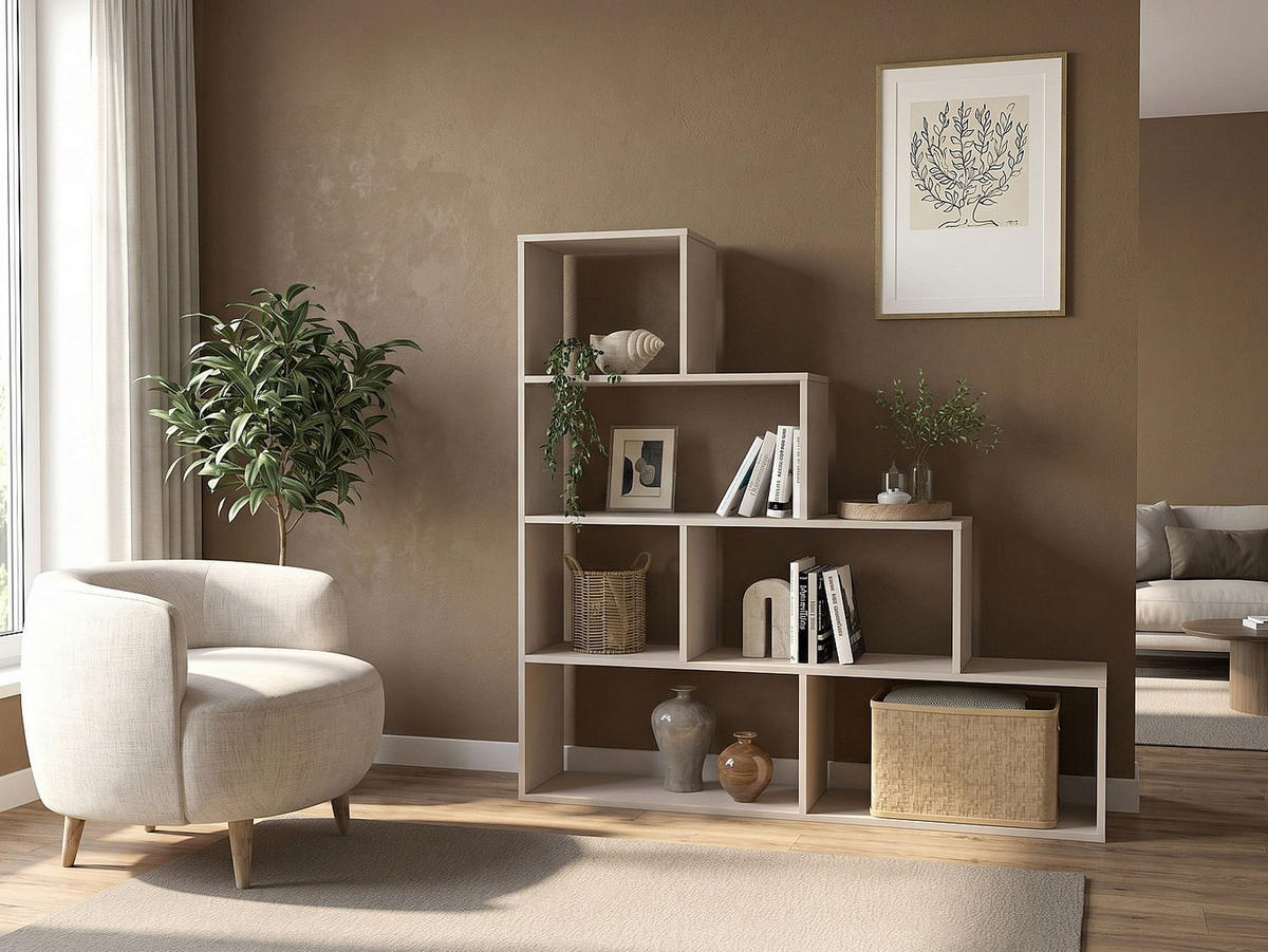 REGAL - 145 cm x 29.6 cm - holz - beige Raja - Beige, Holz (145/145/29.6cm) - Vente-Unique