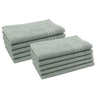 GÄSTETÜCHER, 10er-Set, 30x50 cm, 100% Baumwolle, Grau - Grau, Textil (30/50cm) - Zollner