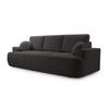 SOFA VELOS Schlaffunktion Bouclé - Schwarz, Kunststoff/Textil (248/94/110cm) - Luxkor24