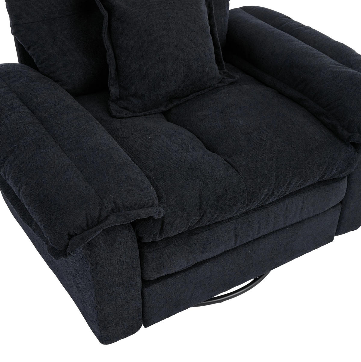 SESSEL 116/84/96 cm Schwarz aus Upholstered mit 360°-Drehfunktion - Schwarz, Textil (84/96/116cm) - OKMYHOME