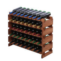 WEINREGAL VINOTECA FLEX PRO HxBxT 65x84x28cm 40 Flaschen auf 5 Ebenen Braun geölt - Braun, Holz (84/65/28cm) - PROREGAL