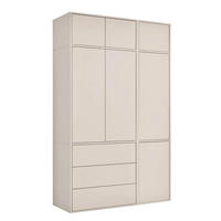 KLEIDERSCHRANK Der Robe - Beige, Holzwerkstoff (137/234/58cm) - Mokebo