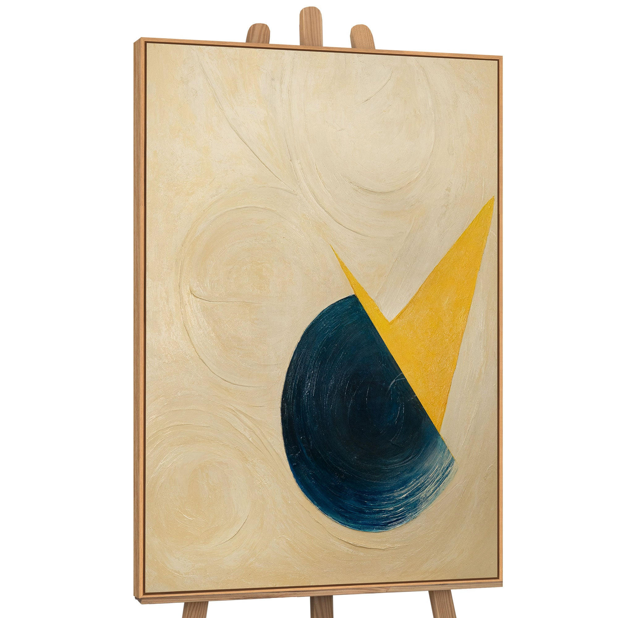 GEMÄLDE Schnitt durch den Horizont Schattenfugenrahmen Eichefarben 120x80 cm - Eichefarben, Holz (120/80cm) - YS-art gallery