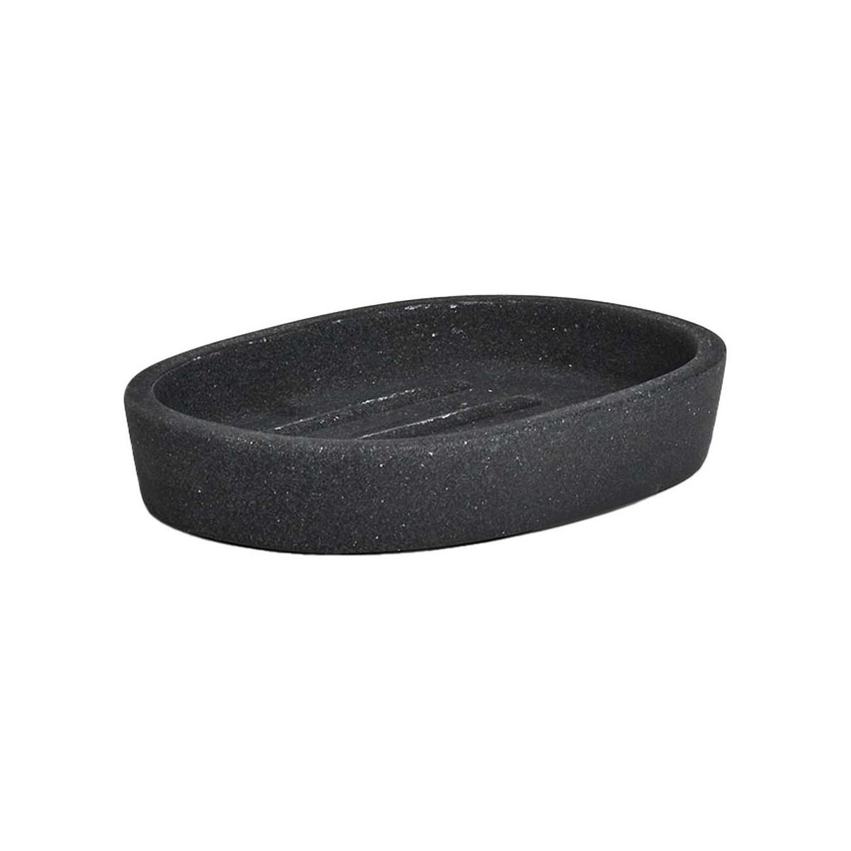 BADACCESSOIRES - Dark Stone, 4-teiliges Set - Schwarz, Stein (7.1/15.7/7.1cm) - Zeller Present