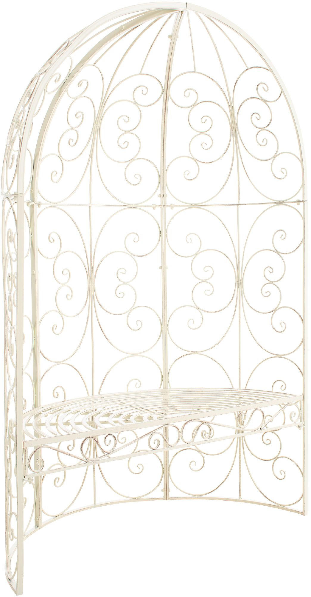 PAVILLON 120/58/178 cm Metall Antik-Creme - Creme, Metall (120/178/58cm) - CLP