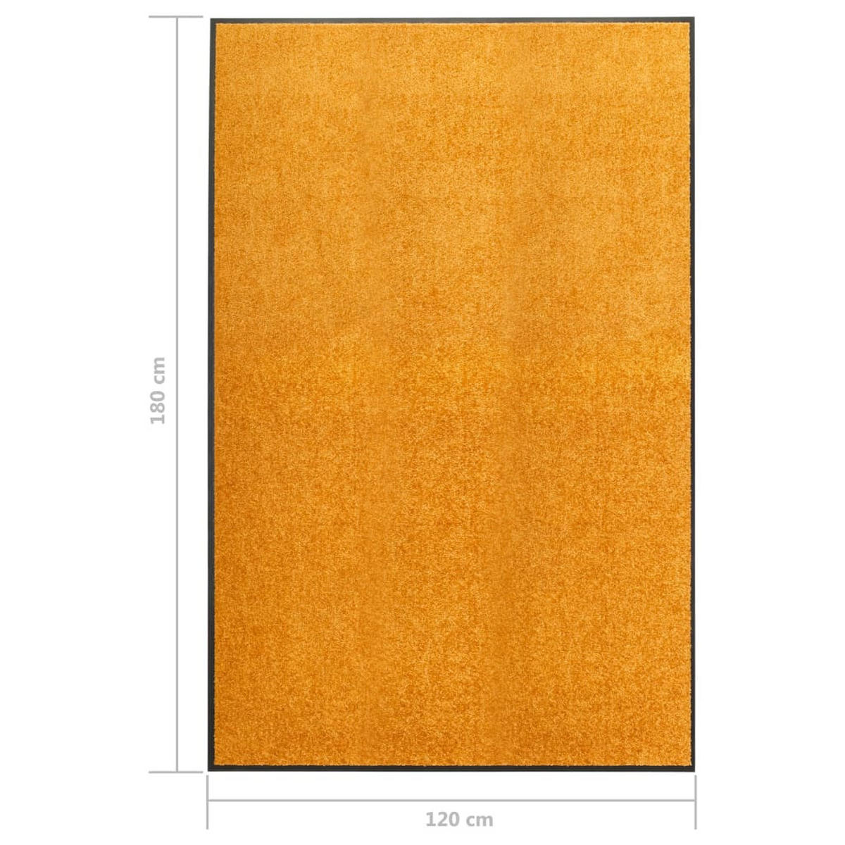 FUSSMATTE Waschbar Orange 120/180 Cm - Orange, Textil (120/180cm) - vidaXL