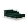 CHAISELONGUE rechts Mamaia aus Samt flaschengrün - Grün, Textil (102/75/185cm) - Micadoni