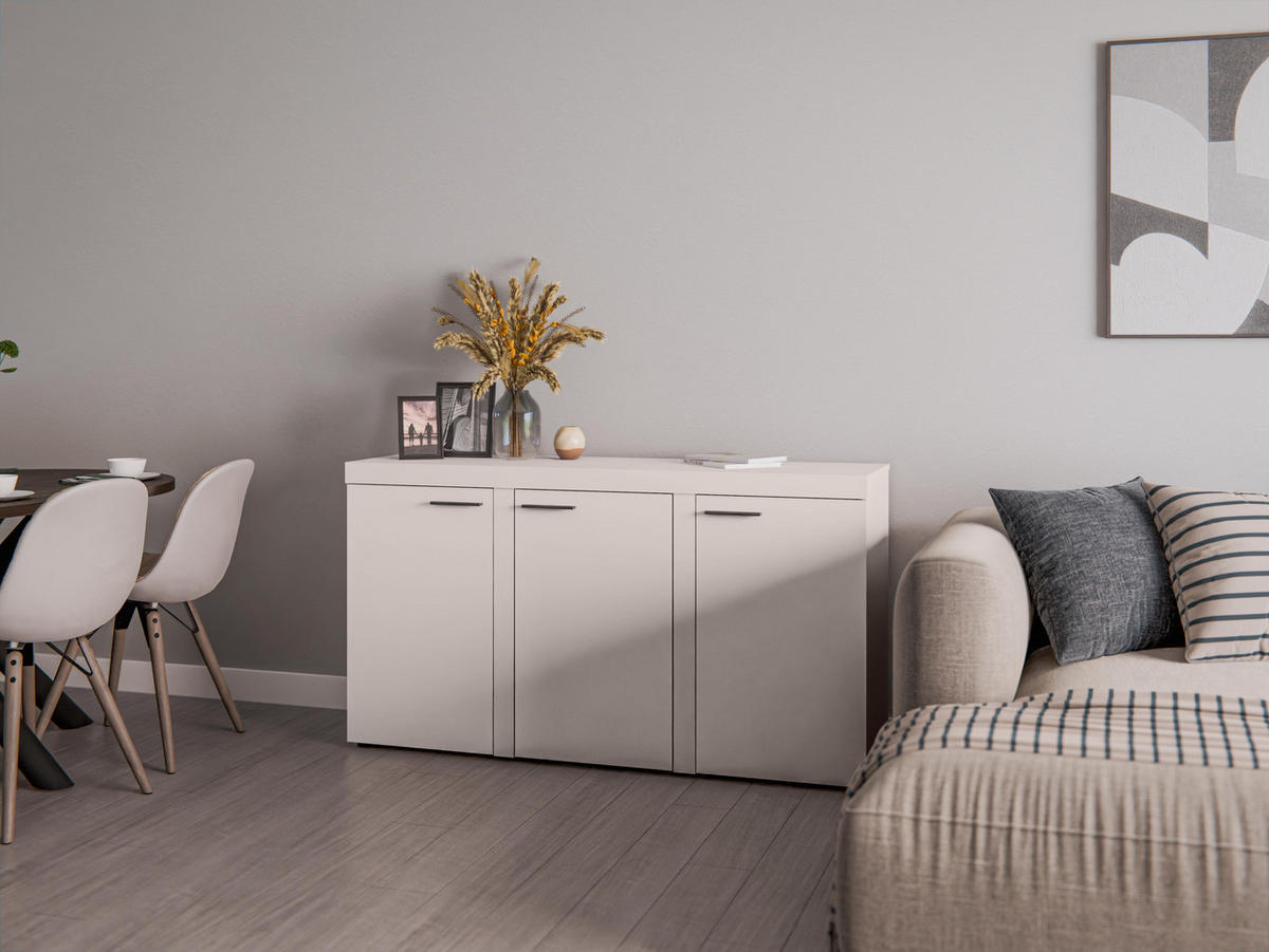 SIDEBOARD Spacoro 3D Beige 148,8/82/40,3 cm – Wohnzimmer Kommode Stilvolle, Modern - Beige, Holzwerkstoff/Kunststoff (149/82/40cm) - AX Living