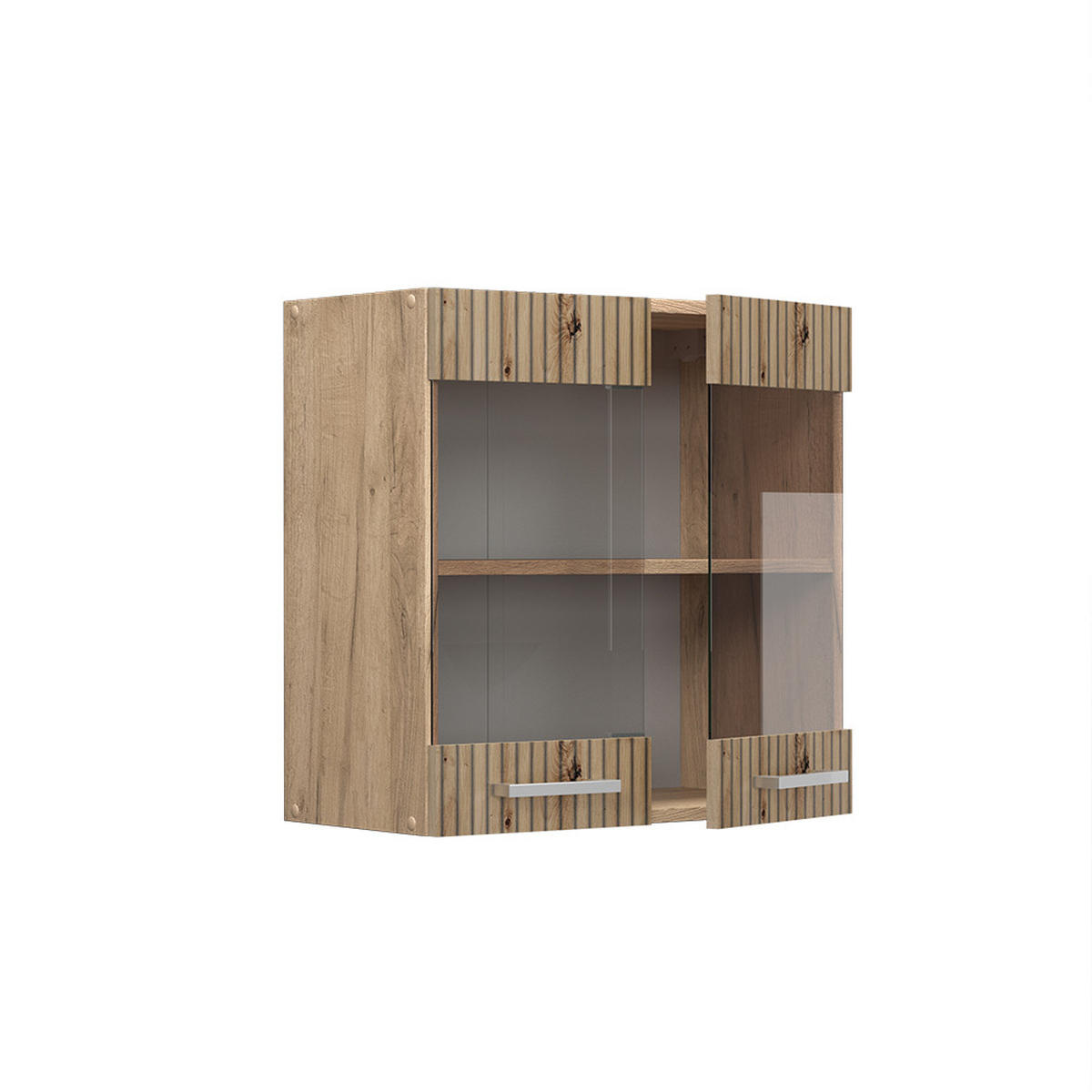 KÜCHENGLASSCHRANK R-Line Artisan-Eiche 60 cm - Honigeiche/Eiche Wotan, Holzwerkstoff (60/60/31cm) - Vicco