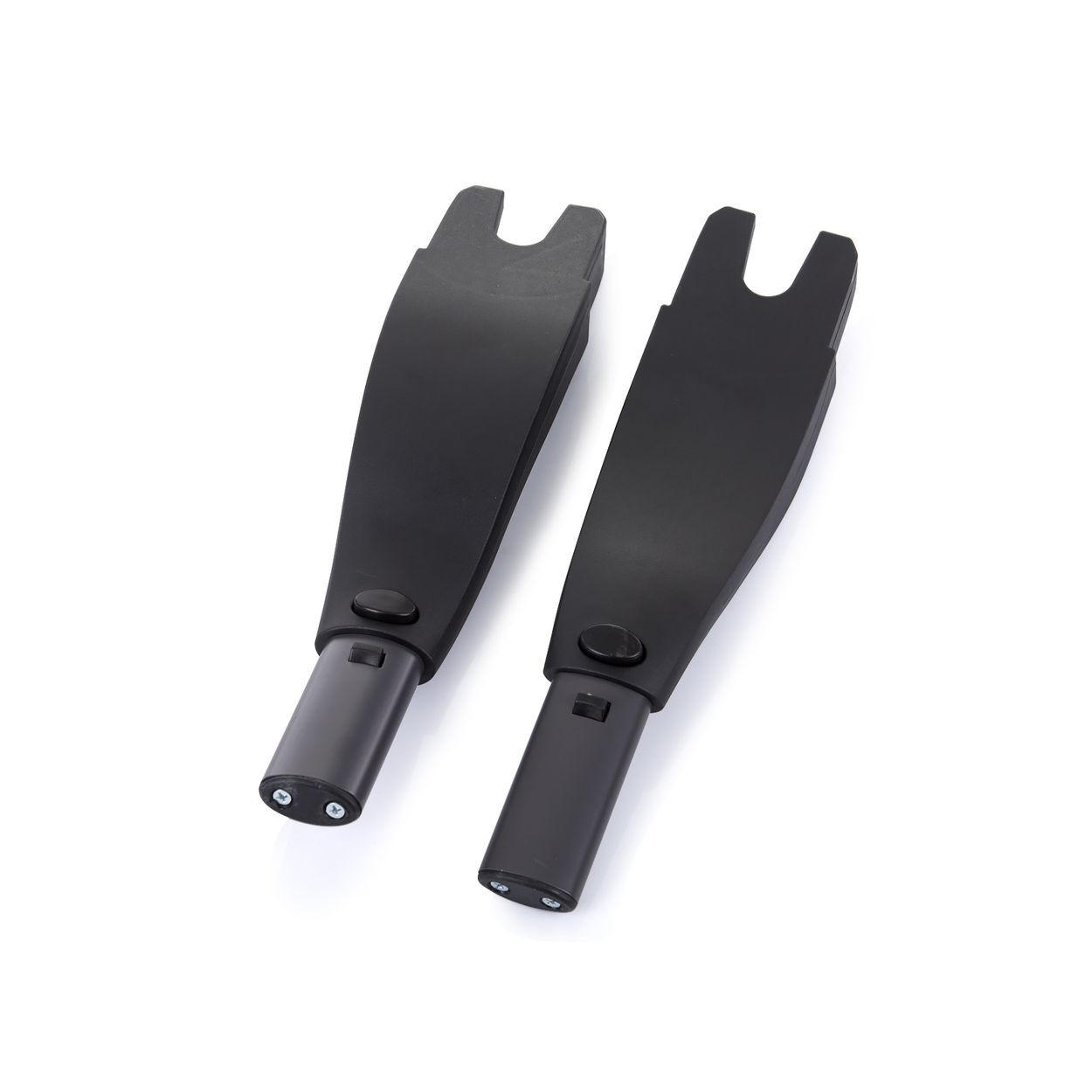ADAPTER Adapter Duo Smart rechts Teil R1+L Kombikinderwagen Duo Smart und Babyschale Duo Smart, L 31 x B 4-7 cm - Schwarz, Kunststoff - Chipolino