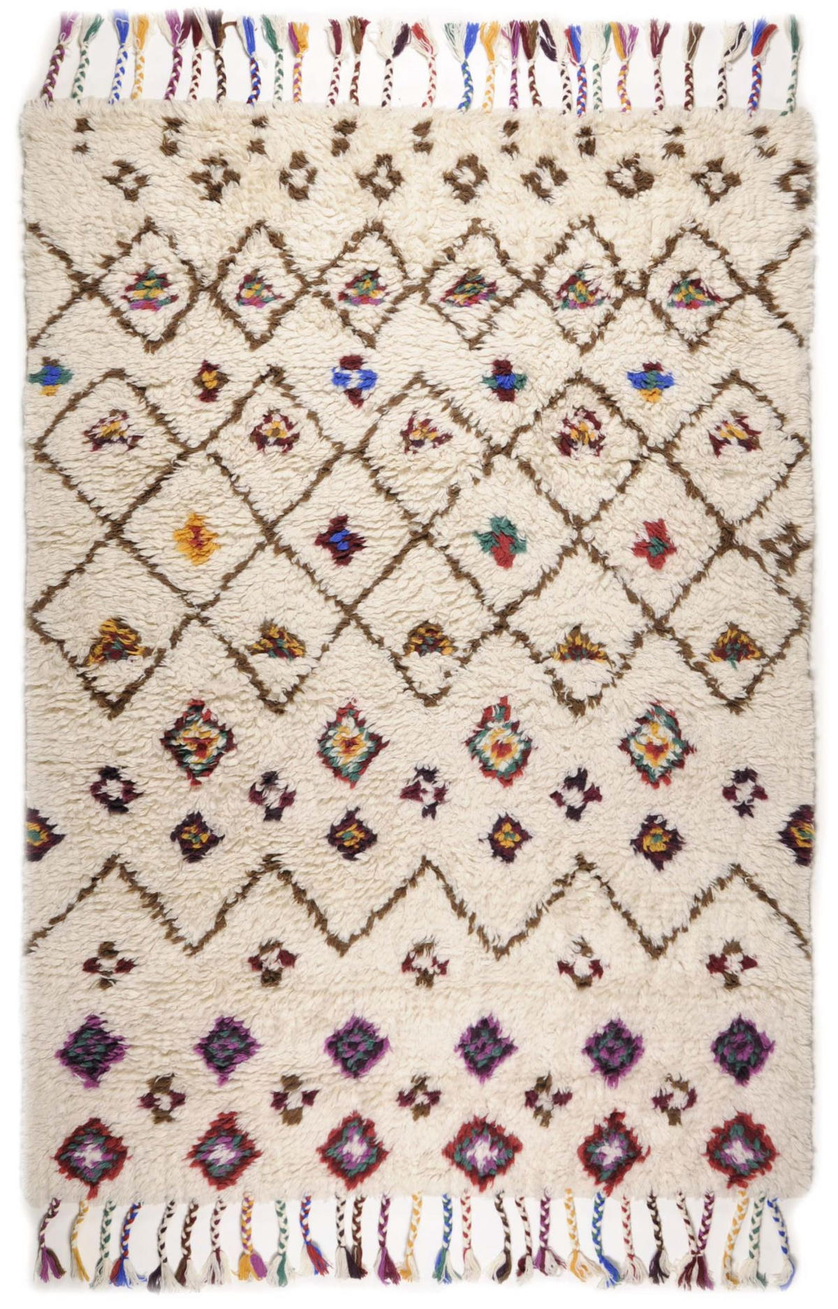 WEBTEPPICH Nomadic-Design 160x230 cm - Beige, Textil (160/230cm) - THEKO