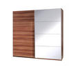 SCHIEBETÜRENSCHRANK - Kleiderschrank Corse 3 Pflaume - Pflaume, Holzwerkstoff (255/211/63cm) - Möblo