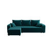 ECKSOFA HEWLET L BIS Itaka 39 Links mit Schlaffunktion - Türkis, Textil (240/140cm) - Bedante
