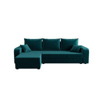 ECKSOFA HEWLET L BIS Itaka 39 Links mit Schlaffunktion - Türkis, Textil (240/140cm) - Bedante