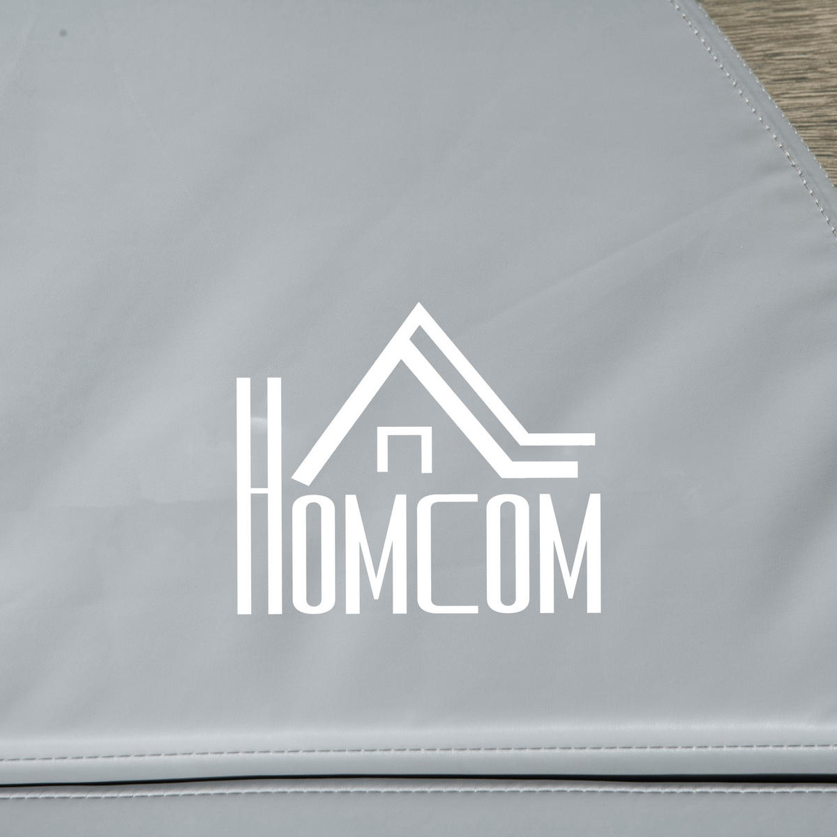 TANZSTANGENMATTE, Ø 150cm Stangentanz Schutzmatte, 5 cm dick Pole Dance Matte - Hellgrau, Kunststoff (150/150cm) - HOMCOM