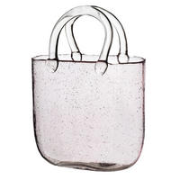 VÁZA Serenite Bag, sklo, průhledná - průhledná, sklo (29cm) - Mondex