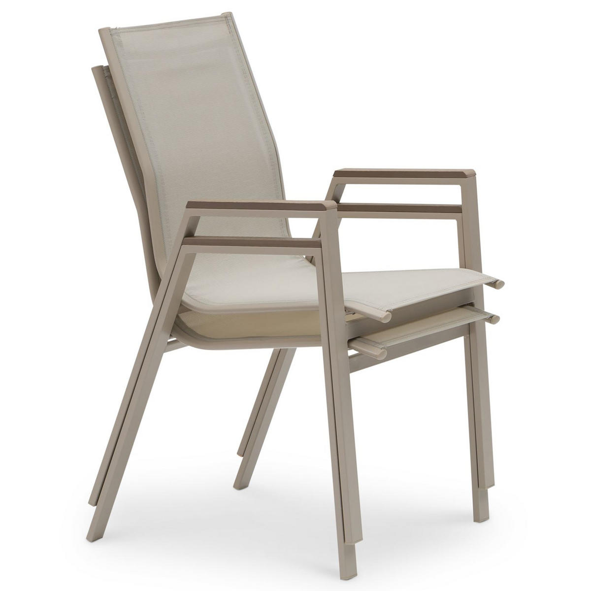 GARTENSTÜHLE MONDELLO 6er-Set hellgrau - Hellgrau, Metall (47/90/42cm) - IDIMEX