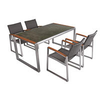 GARTEN-SITZGRUPPE Emmy 5-teilig Gartenmöbel-Set - Braun, Kunststoff - DELUKE