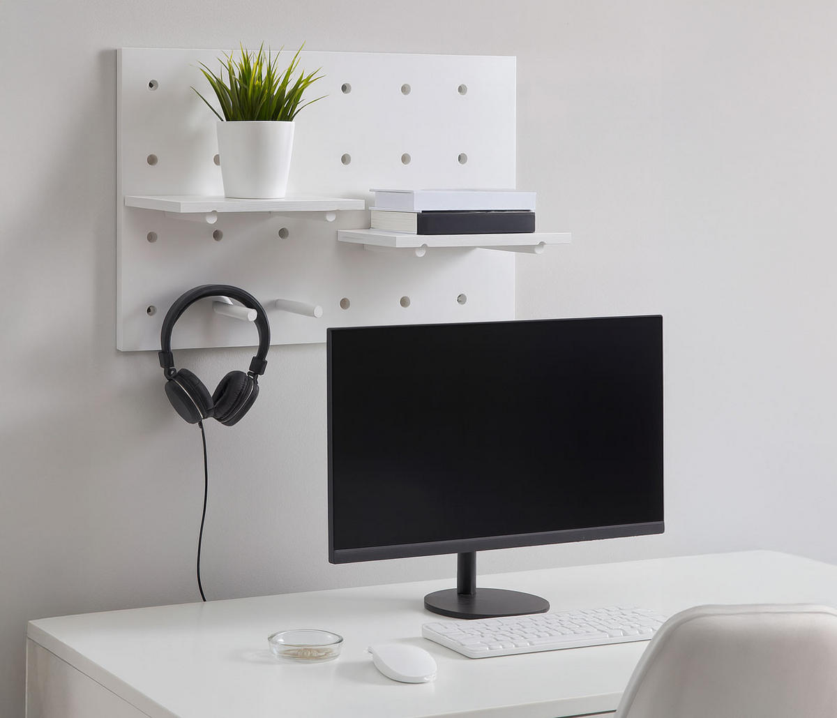 STENSKI PANEL Bel kompletni set - bela, les (40/60/1cm) - MCW