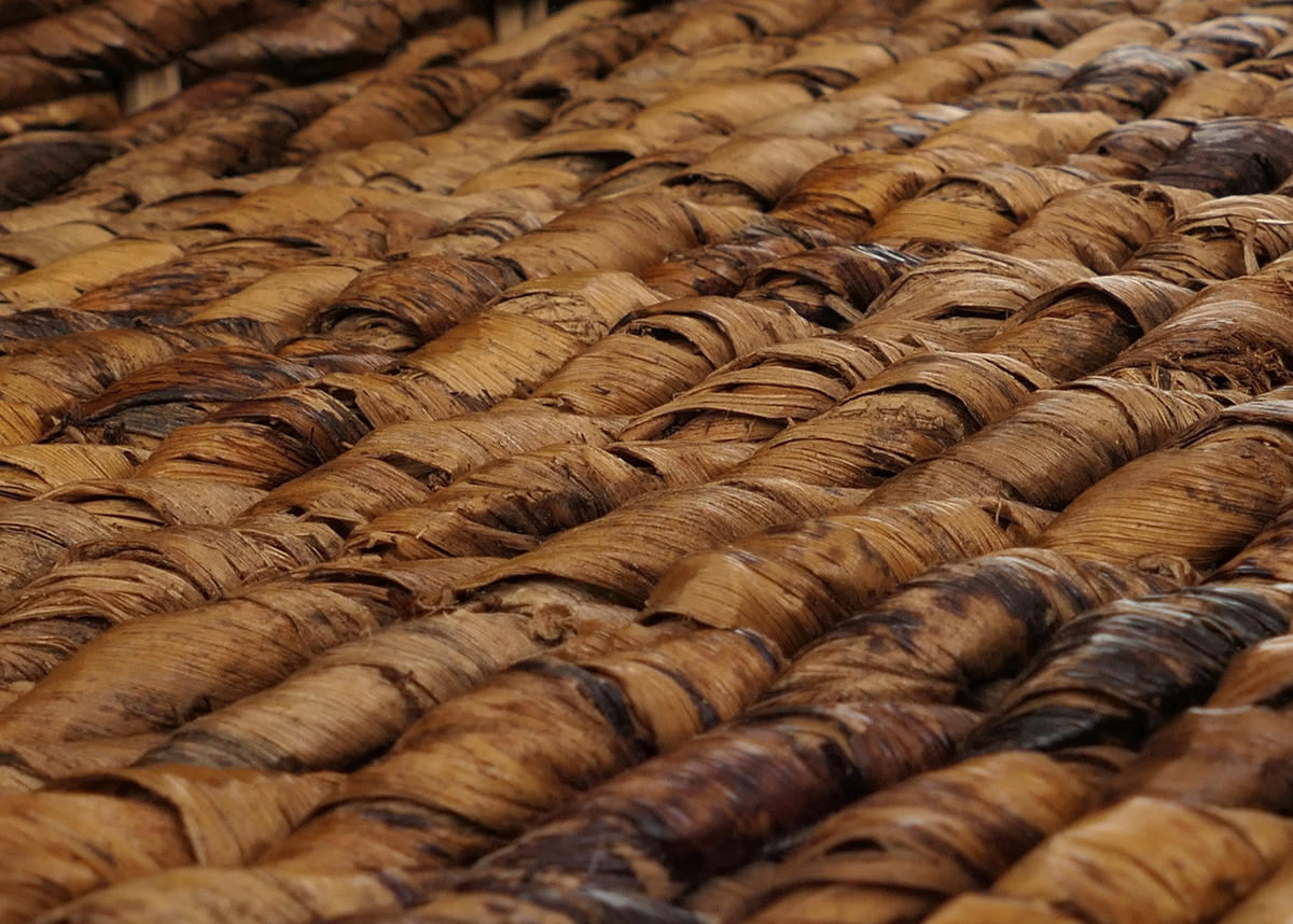 ESSZIMMERSTUHL 2er-Set Korbstuhl Stuhl Bananengeflecht 93x47x43cm Sitzhöhe 47cm dunkel mit Kissen - Dunkelbraun, Kunststoff (47/93/43cm) - CHEFGASTRO